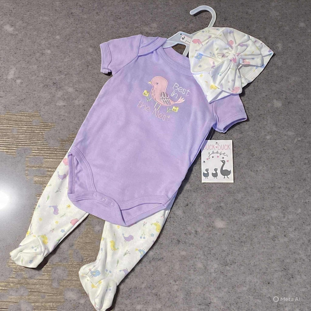 Duck Duck Goose Outfit Set - 6-9 month